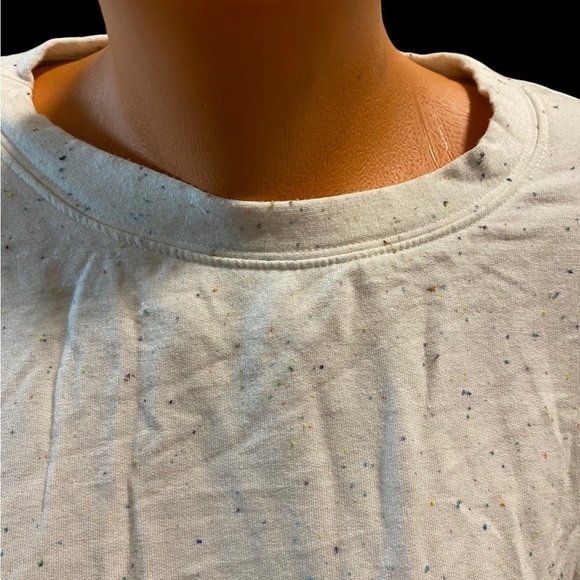 3 Dots Women's Ivory Large Pullover Top Stretch Warm Soft Sprinkles Pattern - Picture 14 of 14